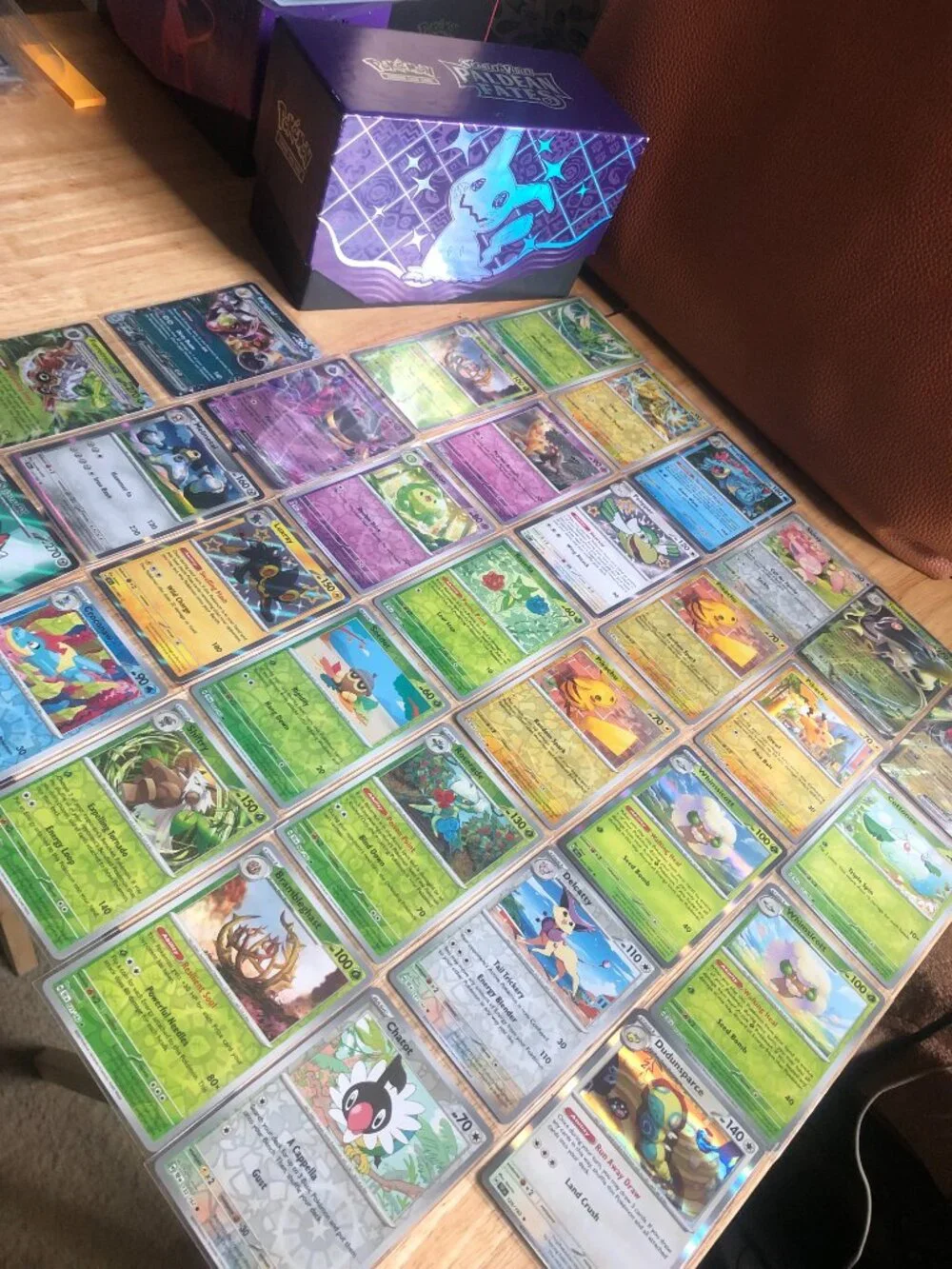 Pokémon Scarlet & Violet Card Lot | Paldean Fates Shiny, ex, Full Arts + ETB Box